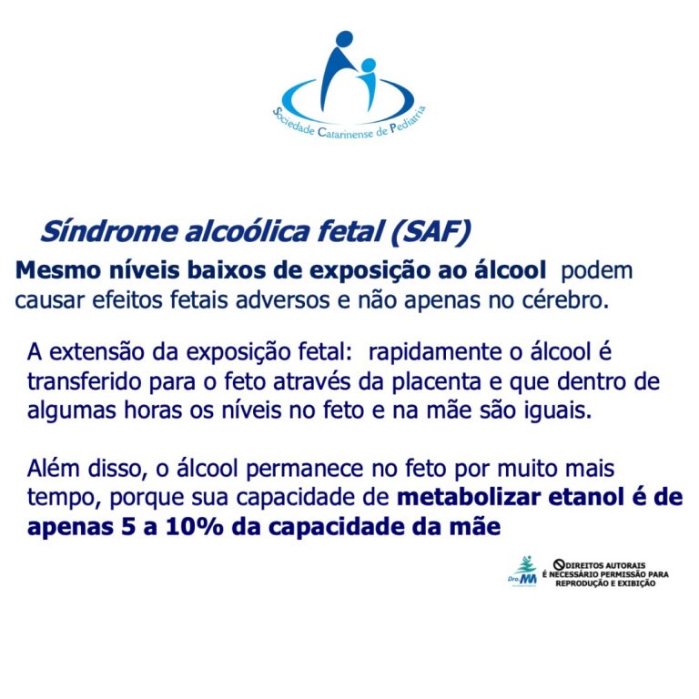 Síndrome Alcoólica Fetal Saf Sociedade Catarinense De Pediatria Scp 