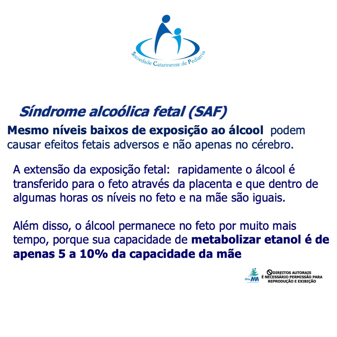 Síndrome Alcoólica Fetal SAF Sociedade Catarinense de Pediatria SCP